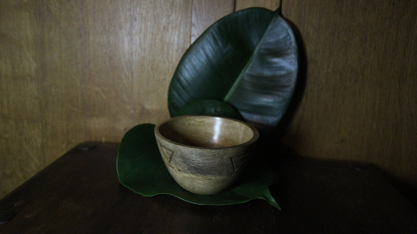 Mango Wood Ritual Bowl - Four Elements