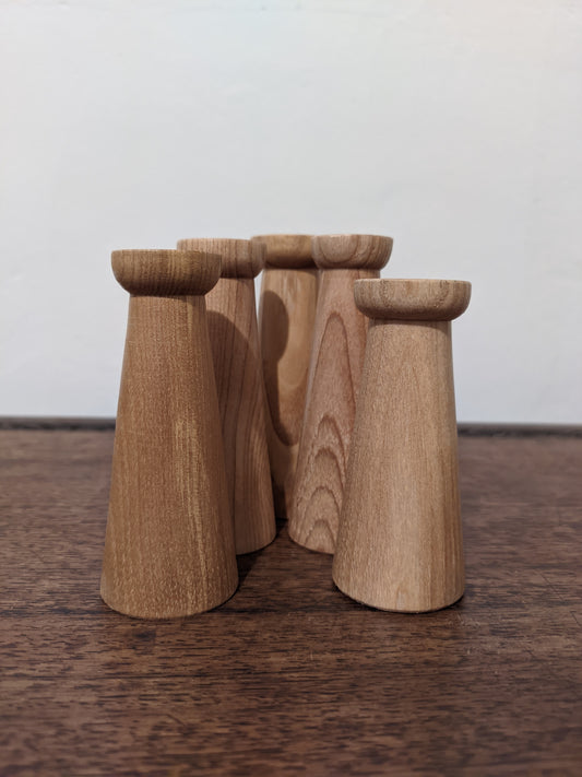 Wood Spell Candle Holders Large