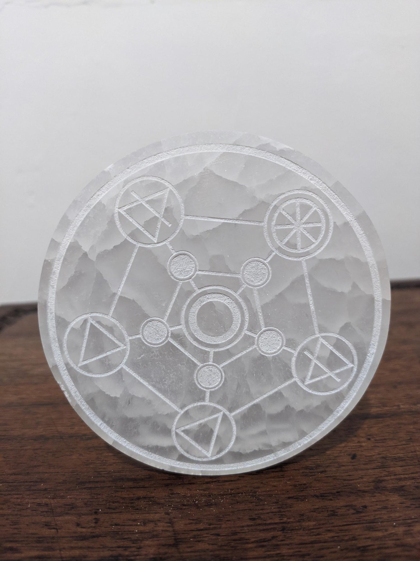 Selenite Crystal Grid and Charging Plate 10cm - Elements